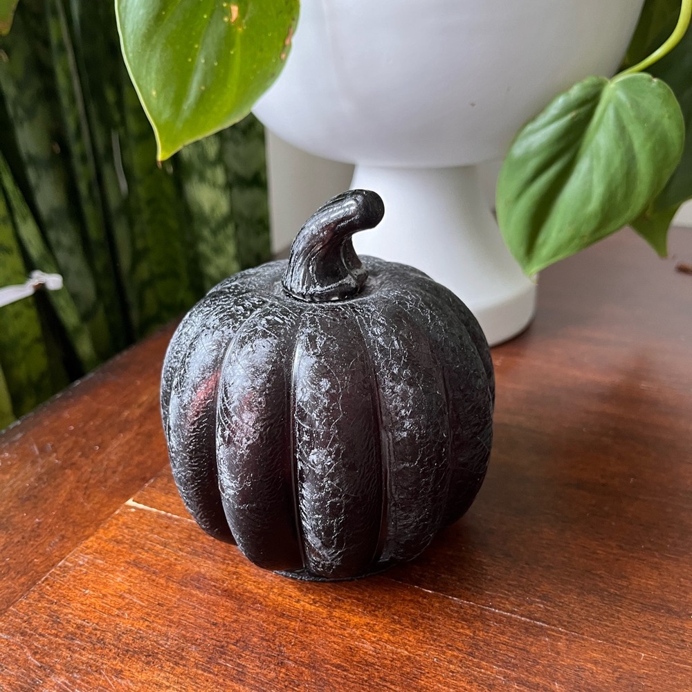 Threshold Glass Pumpkin Decor - Halloween Fall Gothic Decor - Small